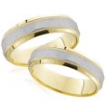 thumbnail image 1 of Matching 18k Gold & Platinum Hammered Wedding Band Set, 1 of 2