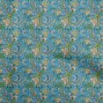 thumbnail image 1 of oneOone Rayon Blue Fabric Asian Japanese Floral Craft Projects Decor Fabric Printed By The Yard 56 Inch Wide, 1 of 4