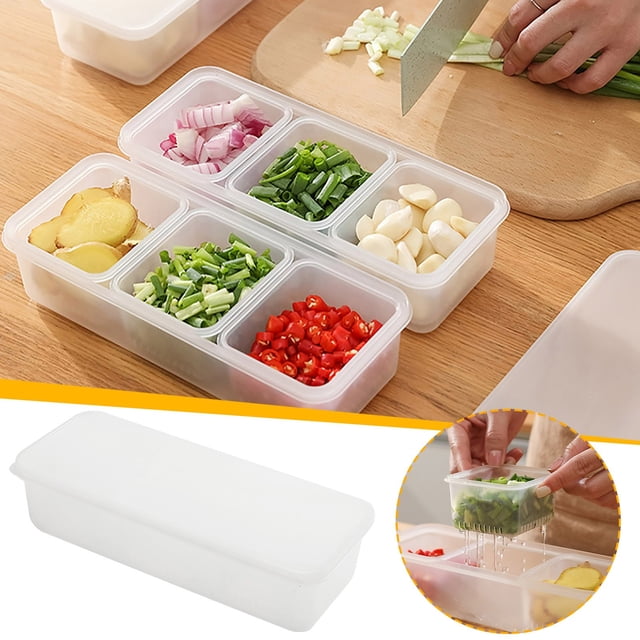 Fruit Vegetable Produce Storage Saver Containers with Lid & Colander 3 Packs Plastic Fresh Keeper Set | Refrigerator Fridge Organizer | for Salad Berry Lettuce Food Celery