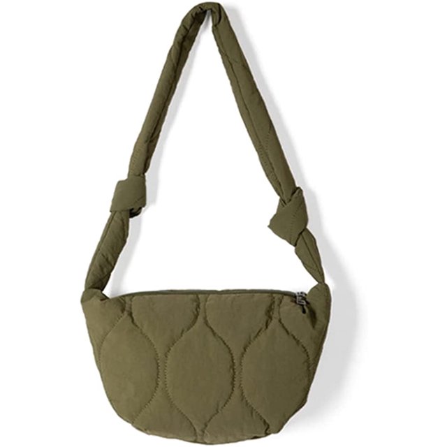 LinYooLi Quilted Tote Bags for Women Lightweight Quilted Padding Shoulder Bag Down Cotton Padded Large Tote Bags Lattice