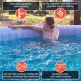 thumbnail image 4 of ALEKO Round Inflatable Brown 6 Person Hot Tub Spa with Cover, 4 of 12