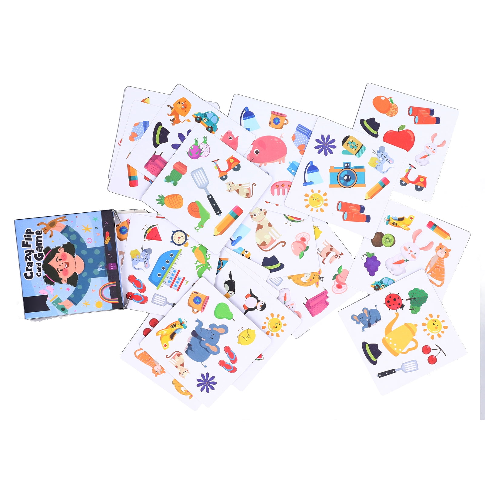 Board Matching Card Games Flip Card Family Board Game Early Learning Toys Gifts for Toddlers and Kids