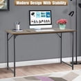 thumbnail image 2 of BestOffice Computer Desk, 47-Inch Modern Home Office PC Table, Study & Gaming Workstation for Small Spaces, Wood & Metal, Vintage Brown, 2 of 7
