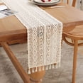 thumbnail image 1 of XZNGL Chemin de Table Boho Chemin de Table Rustique en Lin Macramé avec Pompons Chemin de Table Tissé pour Décoration de Table Bohème pour Maison Salle à Manger Chambre, 1 of 7
