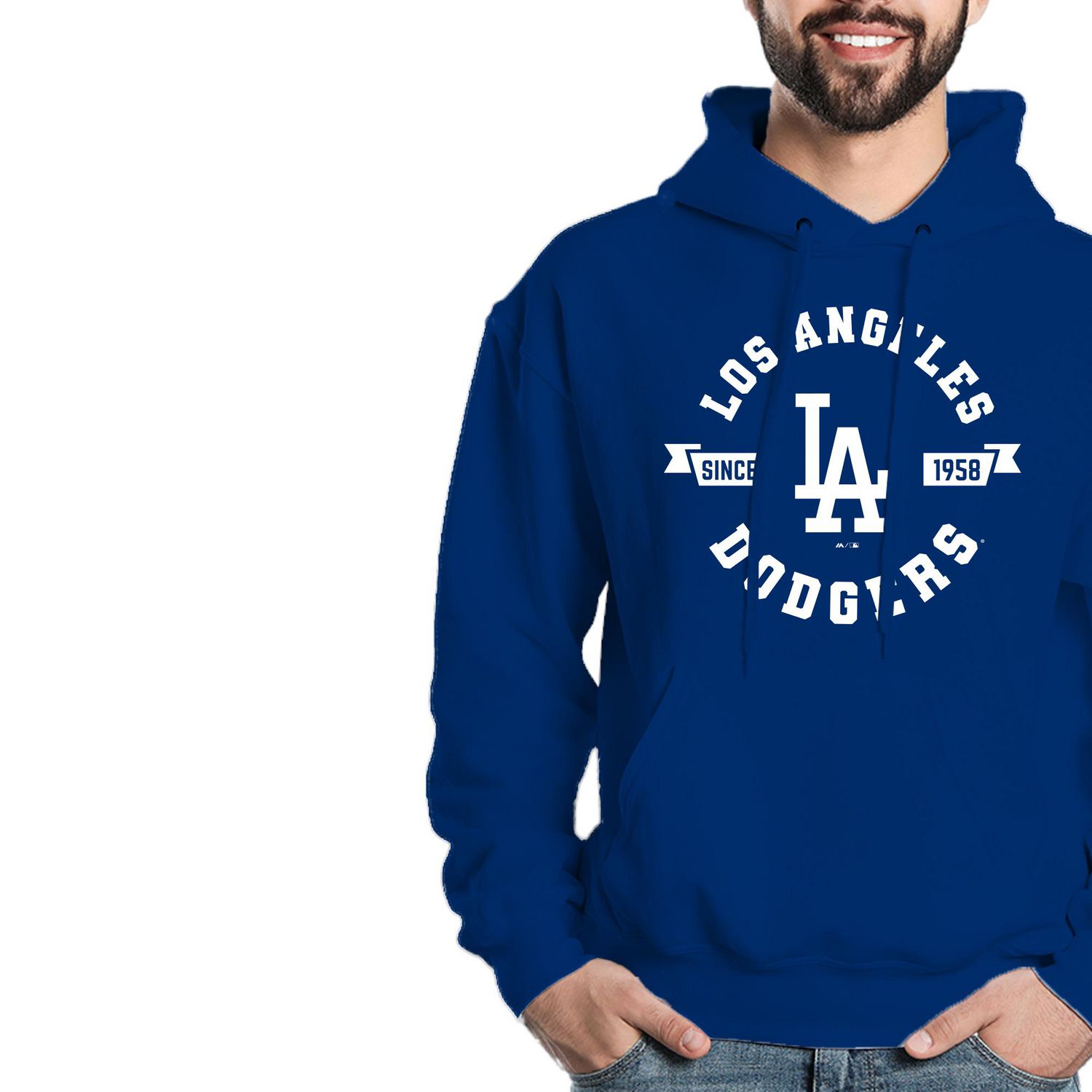 Sweat à capuche à manches longues Circle MLB Los Angeles Dodgers pour hommes *Exclusivité en ligne