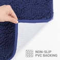 thumbnail image 4 of Hitime Soft Chenille Bath Rug Mat 16x24 Quick Dry Machine Washable Bathroom Runner - Ultra Absorbent Non-Slip Backing - Navy, 4 of 10