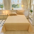 thumbnail image 2 of Wozhuo Solid Color Washed Cottons Bed Sheet And Pillowcase Set Plain Holiday Gift Duvet Sheet Three Piece Set Easter Home Decor, 2 of 7