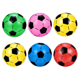 PlayBolt Ensemble de balles de sport (lot de 4, 12,7 cm) - Mini ballon de basket arc-en-ciel, ballon de football, ballon de soccer et ballons de jeu avec pompe à main