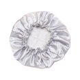thumbnail image 3 of Womens Hair Bonnet Satin Bonnet Sleeping Cap Hair Protection Sleeping Bonnet for Gray, 3 of 9