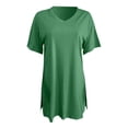 thumbnail image 5 of Pxiakgy Ensemble Deux Pièces pour Femmes Manches Courtes Décontracté Basique Shorts Vert + L, 5 of 5