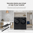 thumbnail image 3 of SAMSUNG Bespoke Front Load Washer Dryer Stacking and MultiControl Combo Kit, Includes Gap Cover to Fill Space Between Laundry Machines, Complete, SKK-9MCV, Brushed Black, 3 of 3