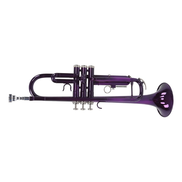 B Flat Trumpets, Replacement Brass Trumpet Set Resonance Detachable Mouthpiece For Music Learning Purple,Black