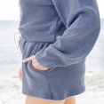 thumbnail image 3 of Women‘s Sweatshirt and Elastic Shorts 2 Piece Tracksuits with Long Sleeves, 3 of 9