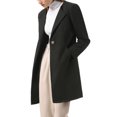 thumbnail image 3 of INSPIRE CHIC Women's Long Sleeves Button Closure Outerwear Mid Length Overcoat, 3 of 7