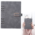 thumbnail image 1 of Leather A5 Notebook 6 Ring A5 PU Leather Refillable Notebook With Paper Navy, 1 of 1