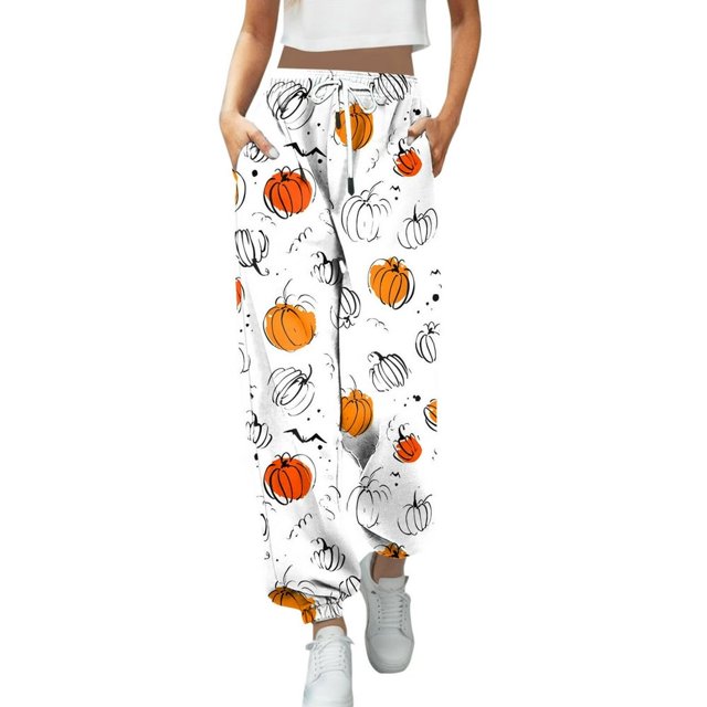 Nouveau Pantalon Décontracté Mode Impression 3D pour Femmes Taille Haute à Cordon