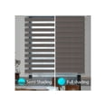 thumbnail image 2 of WYMO Zebra Blinds 36 x 24 INCH - Sheer Horizontal Blinds and Shades for Daytime and Nighttime - Light Filtering Roller Shades for Windows - Dark Grey - Manual Control Stick, 2 of 7