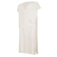 thumbnail image 3 of Mens V Neck Linen Robe Short Sleeve Kaftan Thobe Long Gown Saudi Arab Thobe Islamic Muslim Dubai Robe, 3 of 5
