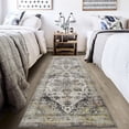 thumbnail image 2 of HOMERRY 2' x 6' Runner Rug Machine Washable Kitchen Runner Mat Vintage Area Rug Persian Distressed Runner Rug for Bedroom Living Room Entryway, Gray, 2 of 5