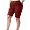 thumbnail image 1 of Women Plus Size Biker Shorts Gym Workout Running Yoga Athletic Shorts, 1 of 6