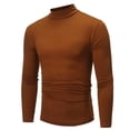 thumbnail image 2 of CEHVOM Chemise de Base Ajustée Extensible Unie à Col Mi-Haut à Manches Longues pour Homme Vente, 2 of 6