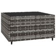 thumbnail image 3 of vidaXL 3 Piece Garden Lounge Set with Cushions Grey Poly Rattan, 3 of 5
