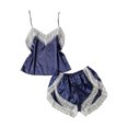 thumbnail image 2 of LSLJS 2PC Women Sexy Lace Patchwork Solid Lingerie Nightwear Underwear Robe Set Sleepwear, Lingerie Sets, 2 of 4