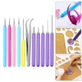 thumbnail image 4 of yuksok Paper Quilling Tools Slotted Kit Rolling Curling Needle Pen Decoration Different 11Pieces Tweezer, 4 of 9