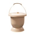thumbnail image 1 of Esquirla Chamber Pot Night Urine Container Spittoon with Lid for Home Car Kids Adults Khaki L, 1 of 8