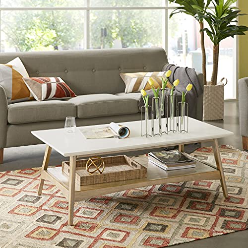 Madison Park Parker Table Basse avec Finition Blanche et Naturelle MP120-1063