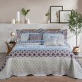 thumbnail image 4 of Home Soft Things Royal Scroll Bedspread, 122" x 106", Teal, 4 of 5