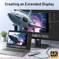 thumbnail image 3 of REJODA-10Gbps USB C Hub with 4K@60Hz Video Display, Selore 5 Ports USB C Splitter, C Port Data Transfer, 100W PD-in Charging, Dongle Multiport Adapter for MacBook Pro, iPad, Dell, HP, and More, 3 of 4