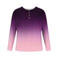 thumbnail image 4 of AherBiu Plus Size Mens Long Sleeve Shirts Stretch Athletic Button Shirt Lightweight Comfy Fall Gradient Sports Shirts, 4 of 4