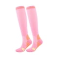 thumbnail image 1 of Aocisk Graduated Compression Socks For Women And Men Optimal Circulation Support During Cycling Running Travel Pink L, 1 of 4