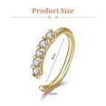 thumbnail image 2 of EIMELI 20G Nose Rings Women Nose Rings Hoops Cubic Zirconia Nose Piercing Jewelry Gold, 2 of 8