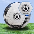 thumbnail image 1 of Becaristey Training Soccer Ball In Official Size For Practice Rubber Bladder Gives Exceptional Air Retention White yellow, 1 of 6