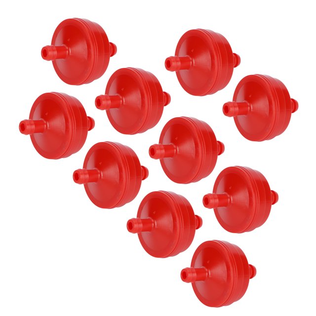 Viccilley Fuel Filter - 10Pcs Fuel Filter Element Replacement for Briggs Stratton 298090 298090S Lawn Mover Red