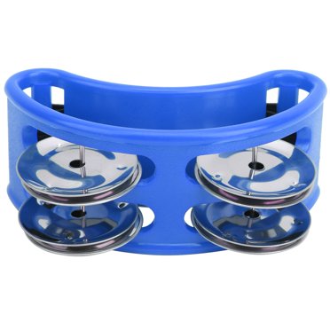 Foot Tambourine Percussion, Easy To Take On And Off Portable Lightweight Elliptical Hand Foot Jingle, With Ergonomic Grip For KTV Band Kids Adults Red,Blue,Yellow