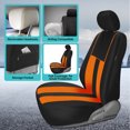 thumbnail image 3 of FH Group Universal Fit Striking Striped Cloth Car Seat Covers for Auto SUV VAN Airbag Compatible Full Set, 3 of 9