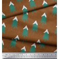 thumbnail image 2 of Soimoi Silk Fabric Snow & Tree Christmas Print Sewing Fabric Yard 42 Inch Wide, 2 of 3