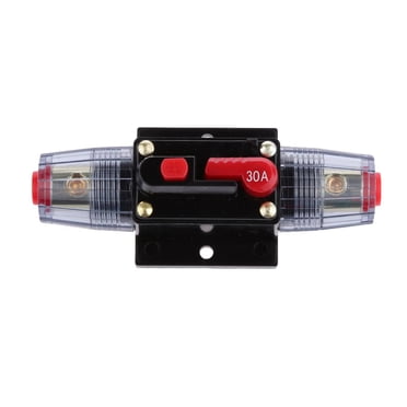 lionlar Bloc de Borne de Disjoncteur Manuel 30Amp Réinitialisation en Ligne 12V / 24V Marine Auto