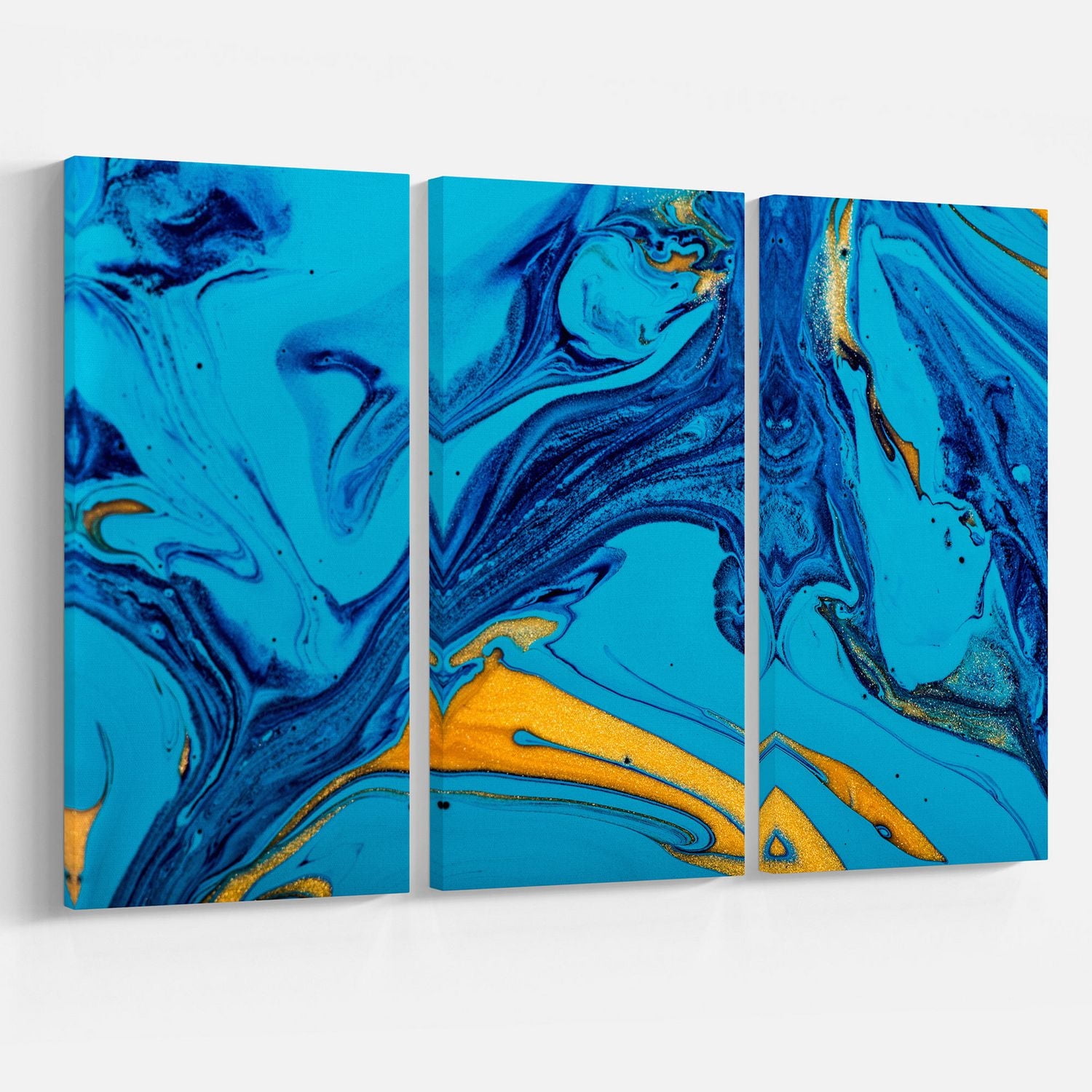 Design Art Peinture Acrylique Bleu Doux Art Sur Toile