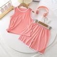 thumbnail image 2 of TIWEKE Pyjama pour Ados, Pyjama Mince Sans Manches à Col Rond pour la Maison des Enfants, Pyjama 2t Filles Taille 6-7 Ans, 2 of 3
