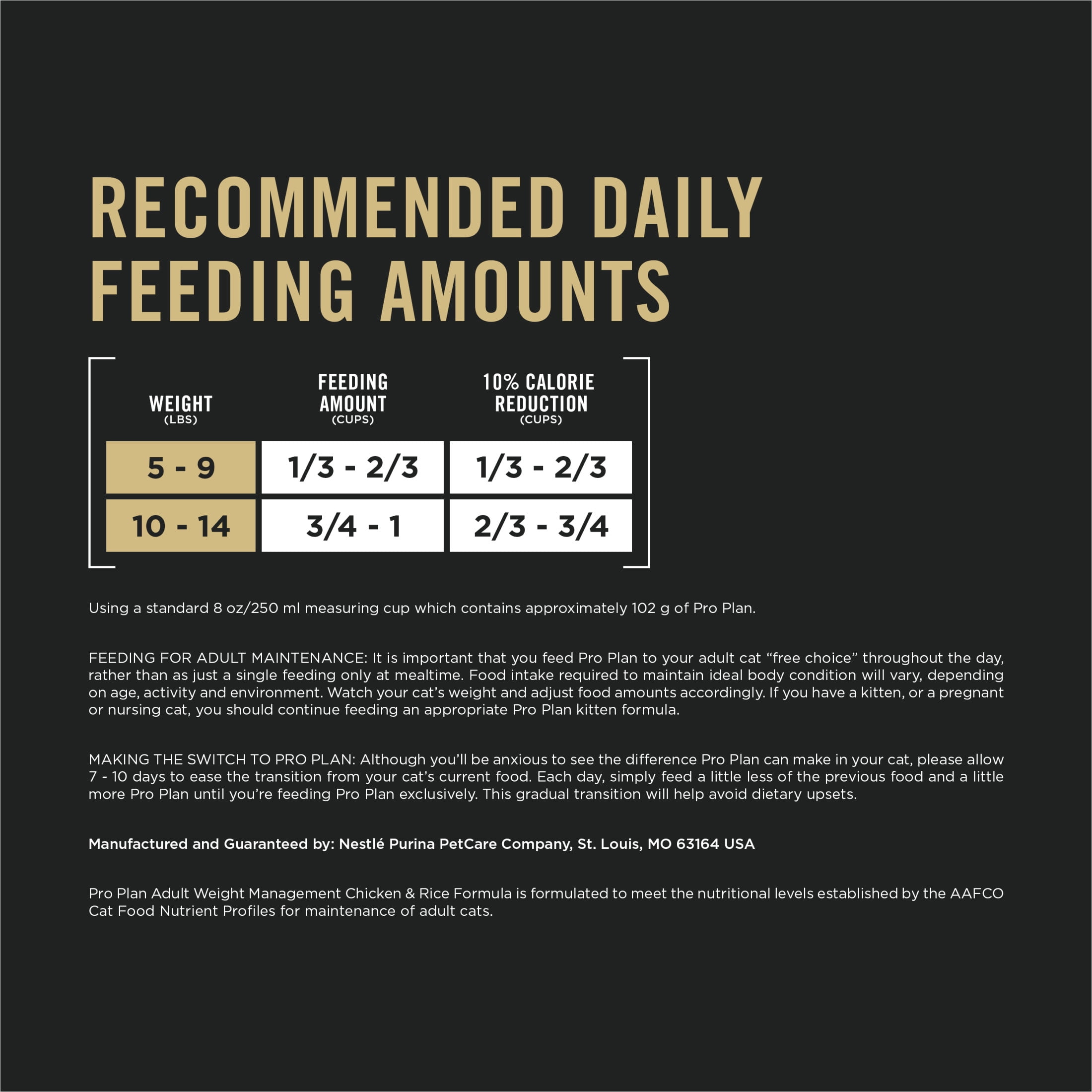 Purina Pro Plan Gestion du Poids Spécialisée, Formule Poulet & Riz, Nourriture Sèche pour Chats 3.2kg