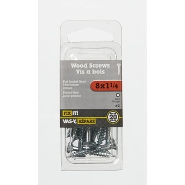 8x1-1/4" Flat Head Wood Screw 20 Pieces