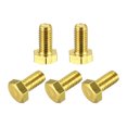 thumbnail image 1 of Unique Bargains Brass Hex Bolts, M6x12mm 5 Pack Fully Thread Grade 4.8 Machine Screws, 1 of 4