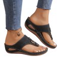 thumbnail image 1 of LSLJS Hollow Metal Circle Thick-soled Wedge Heel Flip-flops Women, Womens Flip Flops, 1 of 6