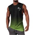 thumbnail image 1 of Styesk Débardeurs Hommes Mode Décontractée Sans Manches Imprimé Dégradé Chandail Col Rond Débardeur de Sport, 1 of 4