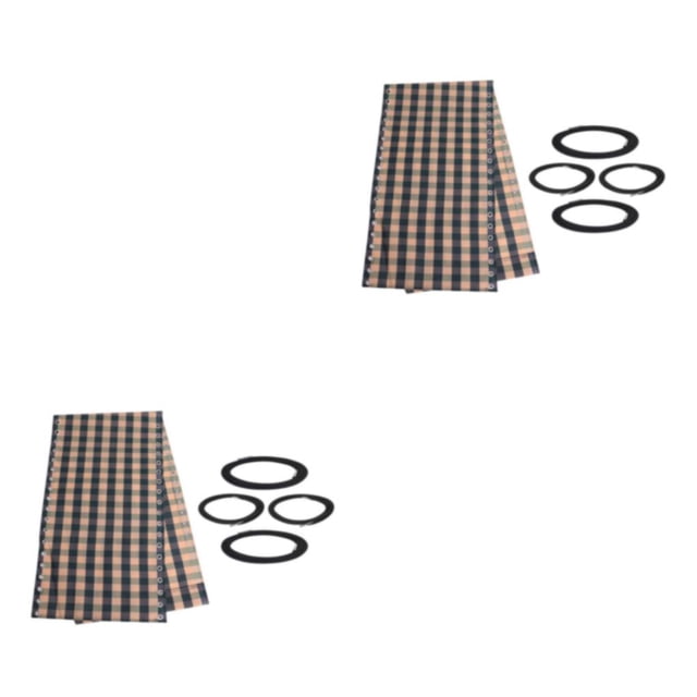 maskred recliner Replacement Fabric Waterproof Replacement Fabric Lawn Back Yard for Green Plaid+ Rope 160x43cm 2Set