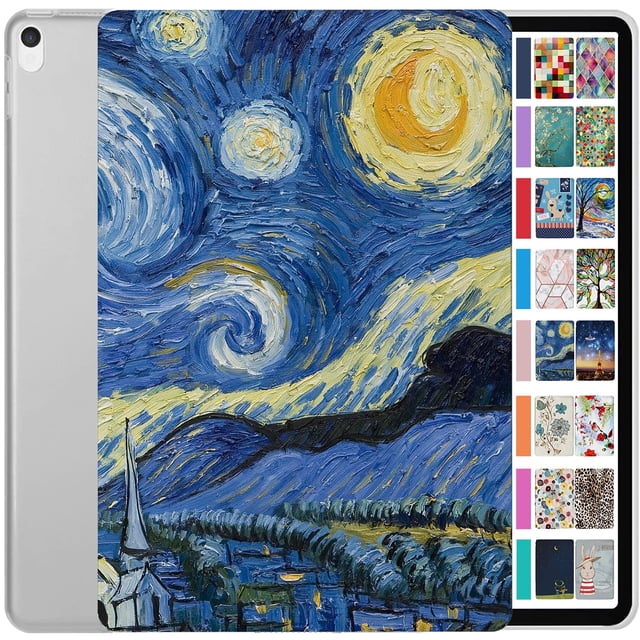 iPad Pro 12.9 2e Gén. 2017 Étui Rigide Imprimé A1670 MQDC2LL/A MQDD2LL/A MQDA2LL/A A1671 MP6H2LL/A MP6J2LL/A MP6G2LL/A MPL02LL/A MPL12LL/A MPKY2LL/A A1821 MQEF2LL/A MQEK2LL/A - Nuit Étoilée